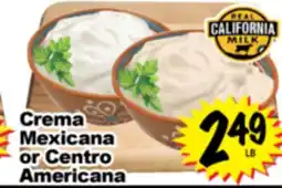 Superior Grocers Crema Mexicana or Centro Americana offer