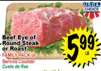 Superior Grocers Beef Eye of Round Steak or Roast offer