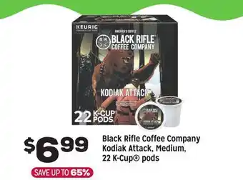 Grocery Outlet Black Rifle Coffee Company Kodiak Attack, Medium, 22 K-Cup pods offer