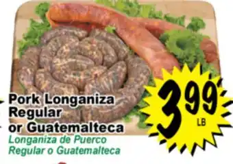 Superior Grocers Pork Longaniza Regular or Guatemalteca offer