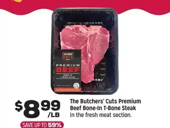 Grocery Outlet The Butcher's Cut premium Beef Bone-In T-Bone steak offer