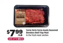 Grocery Outlet Carne Seria Carne Asada Seasoned Boneless Beef Flap Meat offer