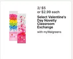 Walgreens Select's Day Novelty Classroom Exchange offer