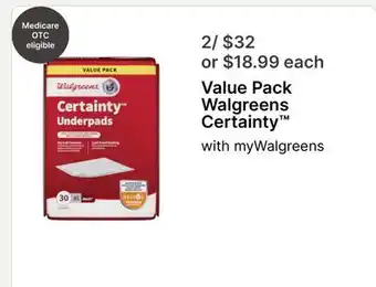 Walgreens Value Pack Walgreens Certainty offer