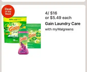 Walgreens Gain Laundry Care offer