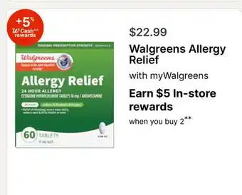 Walgreens Walgreens Allergy Relief offer