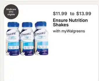 Walgreens Ensure Nutrition Shakes offer