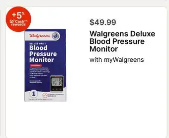 Walgreens Walgreens Deluxe Blood Pressure Monitor offer