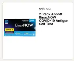 Walgreens 2-Pack Abbott BinaxNOW COVID-19 Antigen Self Test offer