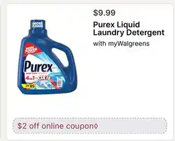 Walgreens Purex Liquid Laundry Detergent offer