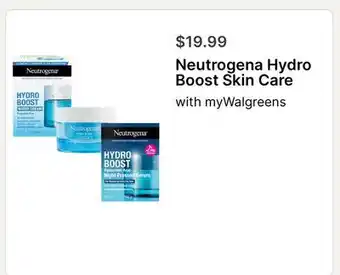 Walgreens Neutrogena Hydro Boost Skin Care offer