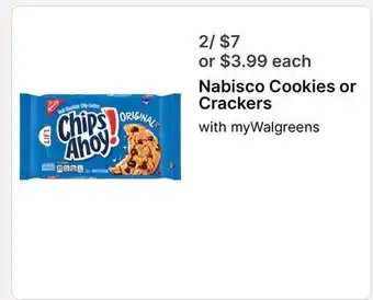 Walgreens Nabisco Cookies or Crackers offer