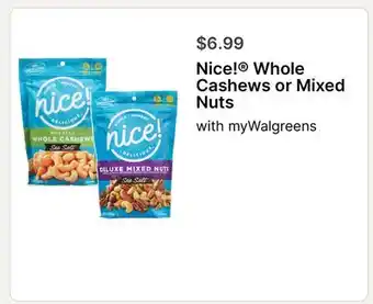 Walgreens Whole Cashews or Mixed Nuts offer