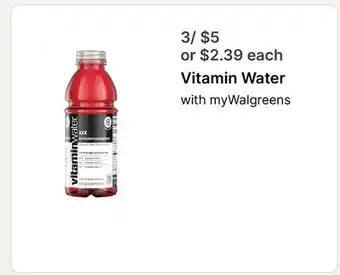 Walgreens Vitamin Water offer