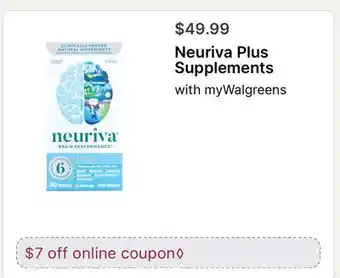 Walgreens Neuriva Plus Supplements offer