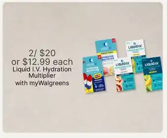 Walgreens Liquid I.V. Hydration Multiplier offer