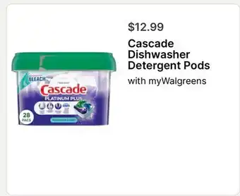 Walgreens Cascade Dishwasher Detergent Pods offer