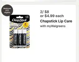 Walgreens Chapstick Lip Care offer