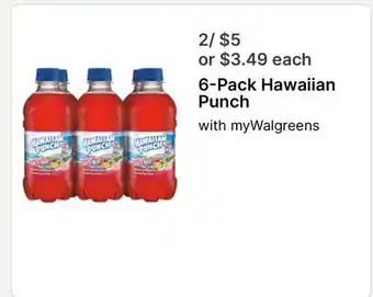 Walgreens 6-Pack Hawaiian Punch offer