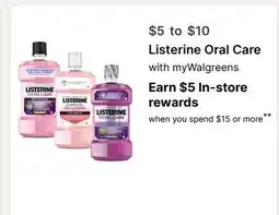 Walgreens Listerine Oral Care offer