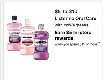 Walgreens Listerine Oral Care offer