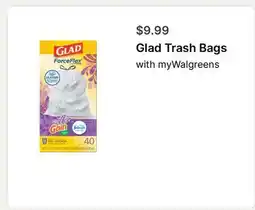 Walgreens Glad Trash Bags offer