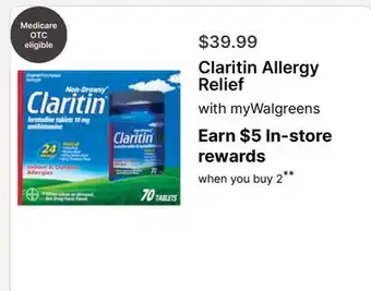 Walgreens Claritin Allergy Relief offer