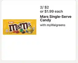 Walgreens Mars Single-Serve Candy offer