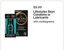 Walgreens Lifestyles Skyn Condoms or Lubricants offer