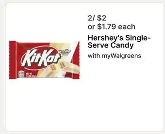 Walgreens Hershey's Single-Serve Candy offer