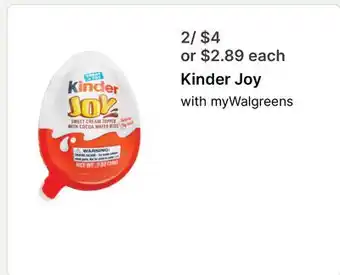 Walgreens Kinder Joy offer