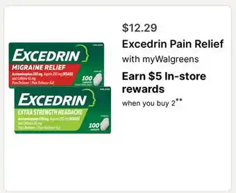 Walgreens Excedrin Pain Relief offer