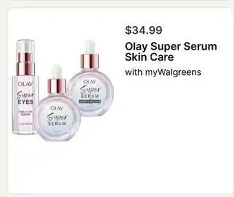 Walgreens Olay Super Serum Skin Care offer