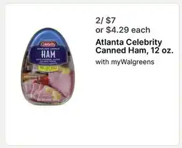 Walgreens Atlanta Celebrity Canned Ham, 12 oz offer