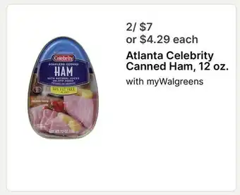 Walgreens Atlanta Celebrity Canned Ham, 12 oz offer