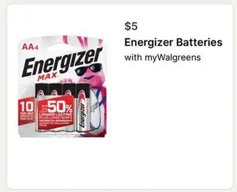 Walgreens Energizer Batteries offer