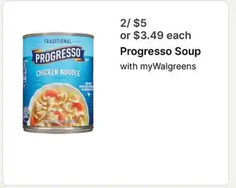 Walgreens Progresso Soup offer