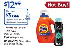 Rite Aid Tide, Gain or Downy offer