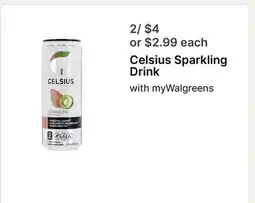 Walgreens Celsius Sparkling Drink offer