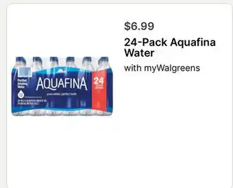 Walgreens 24-Pack Aquafina Water offer