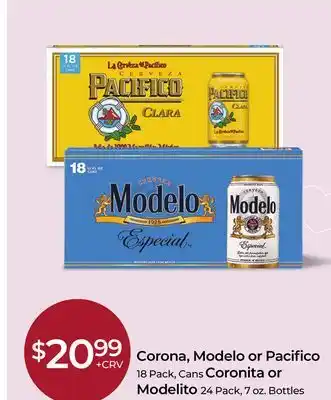 Rite Aid Corona, Modelo or Pacifico, Coronita or Modelito offer