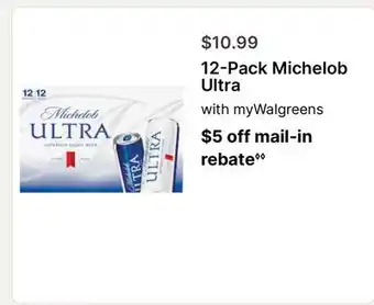 Walgreens 12-Pack Michelob Ultra offer