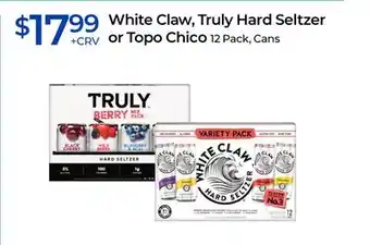 Rite Aid White Claw, Truly Hard Seltzer or Topo Chico offer