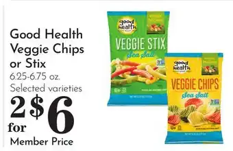 Pavilions Good Health Veggie Chips or Stix offer