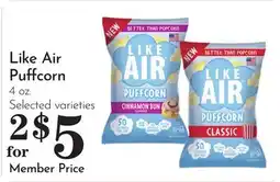 Pavilions Like Air Puffcorn offer