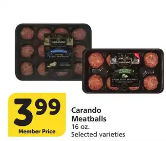 Vons Carando Meatballs offer