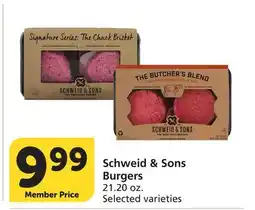 Vons Schweid & Sons Burgers offer