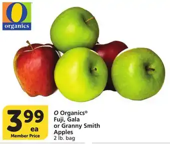 Vons O Organics Fuji, Gala or Granny Smith Apples offer