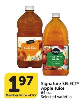 Albertsons Signature SELECT Apple Juice offer