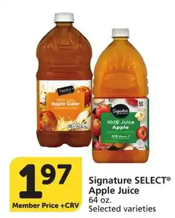 Vons Signature SELECT Apple Juice offer